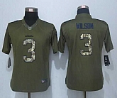 Women Limited Nike Seattle Seahawks #3 Wilson Green Salute To Service Jersey,baseball caps,new era cap wholesale,wholesale hats